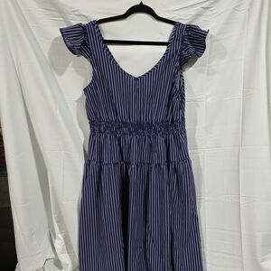 Chic Striped Navy Dress